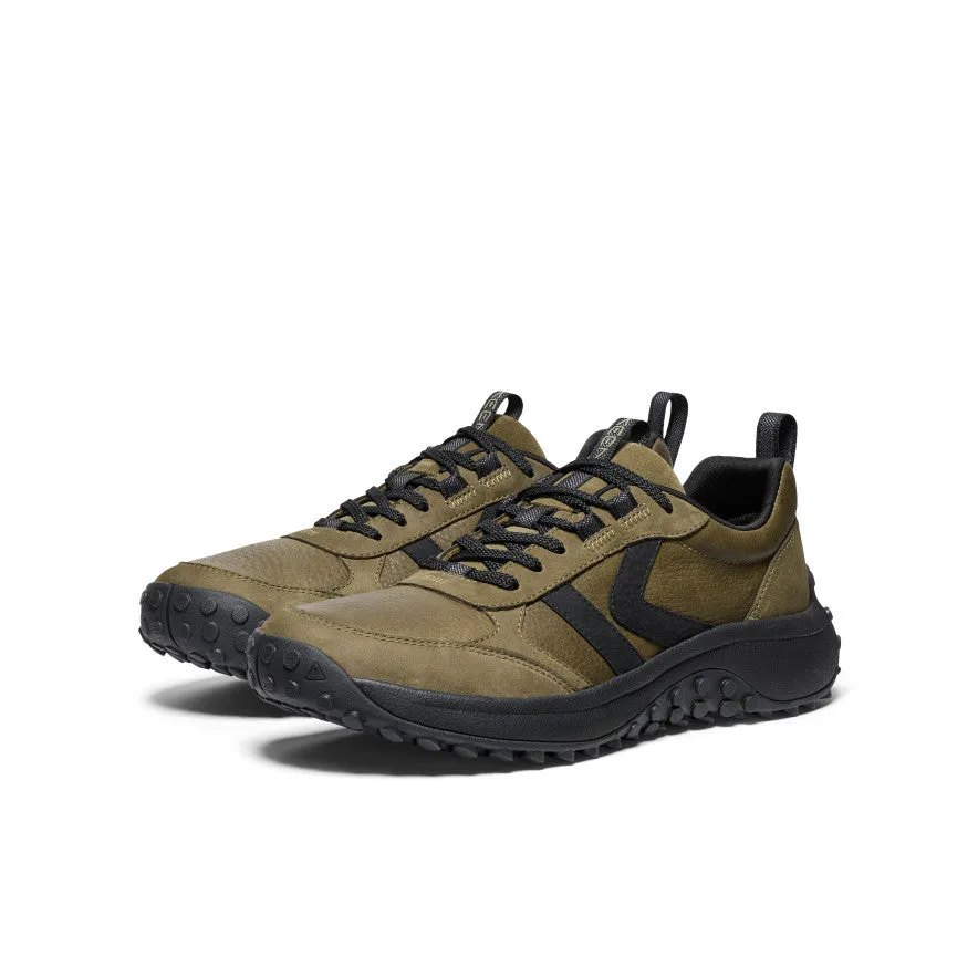 Baskets en cuir KS86 pour homme | Vert olive foncé/Noir