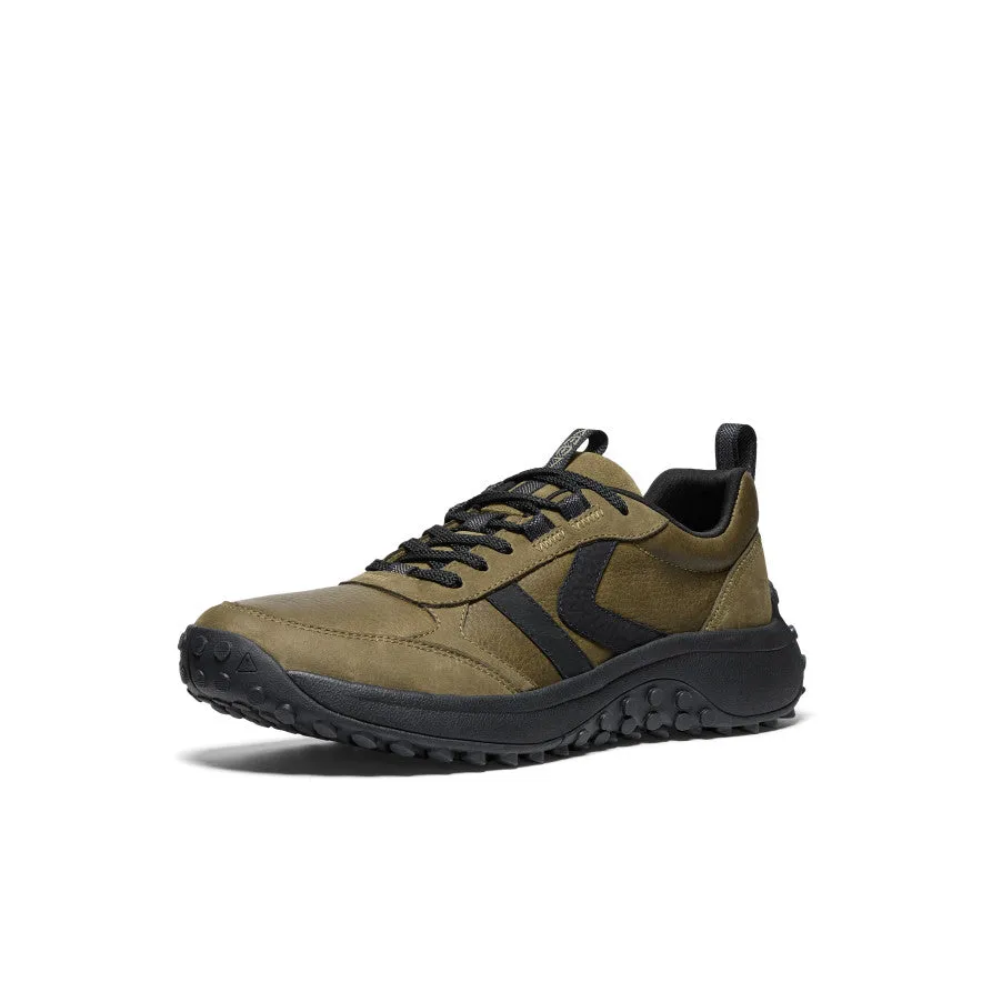 Baskets en cuir KS86 pour homme | Vert olive foncé/Noir