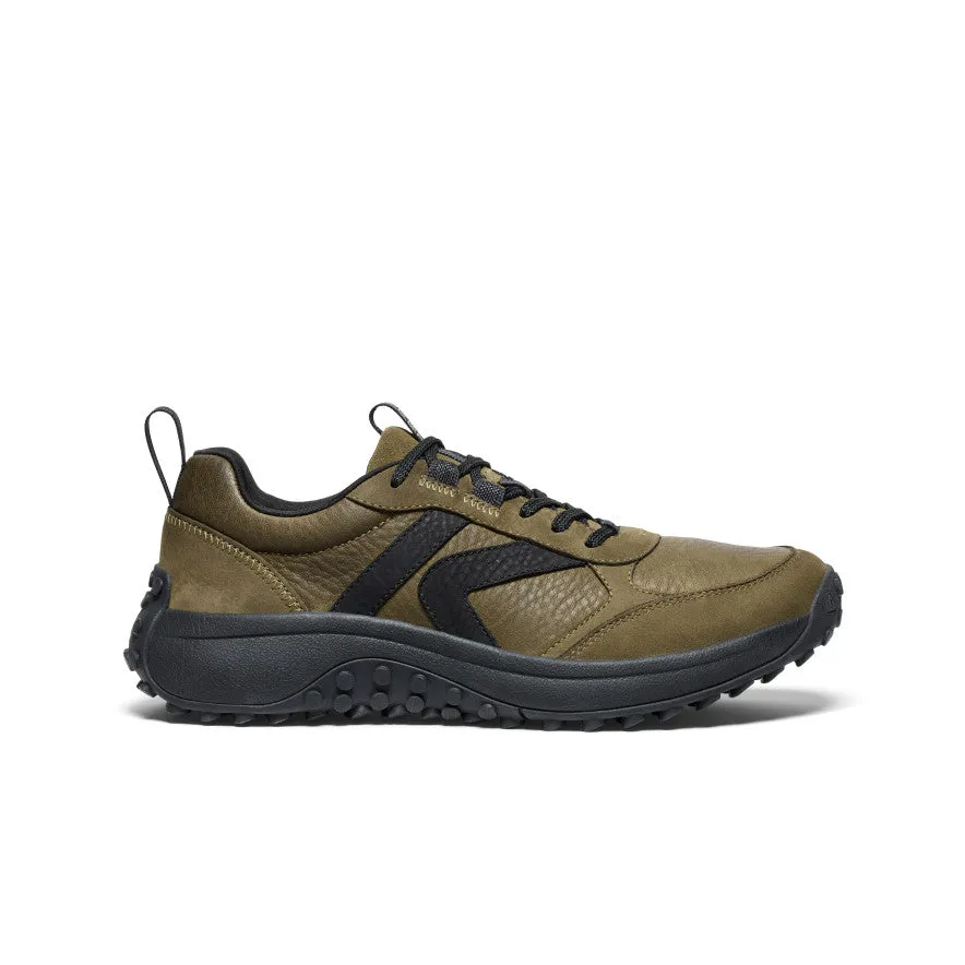 Baskets en cuir KS86 pour homme | Vert olive foncé/Noir