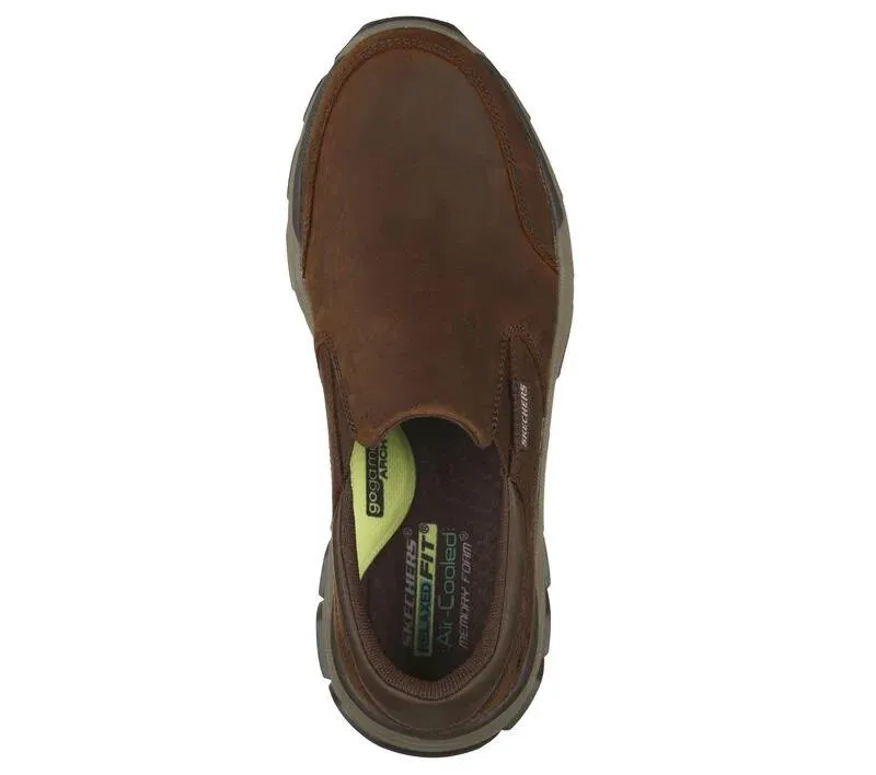 Chaussures de marche Skechers 204480 Respected Calum pour homme à large ajustement - Cacao