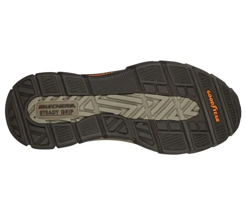 Chaussures de marche Skechers 204480 Respected Calum pour homme à large ajustement - Cacao
