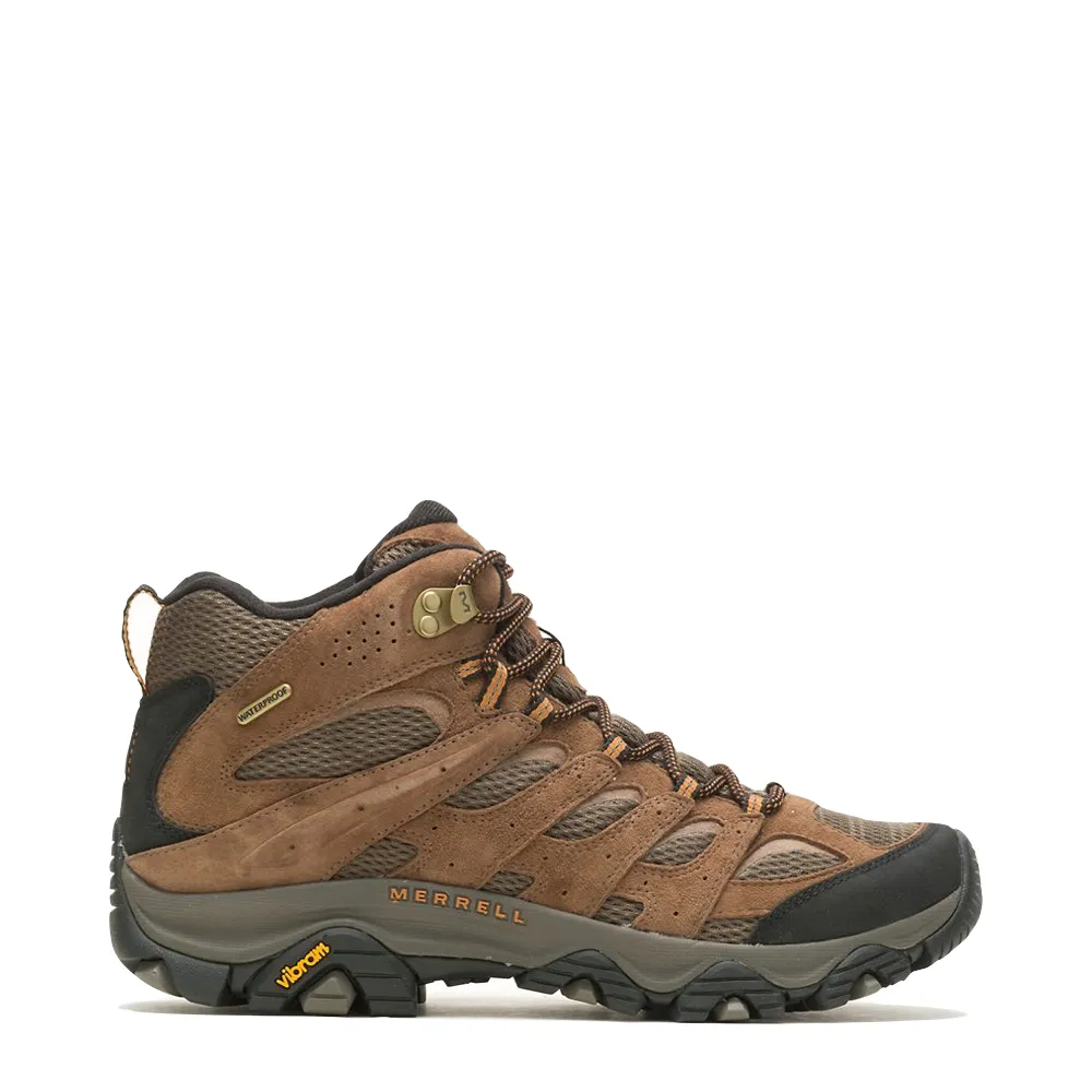 Chaussures de randonnée imperméables Merrell Moab 3 Mid pour homme en marron terre