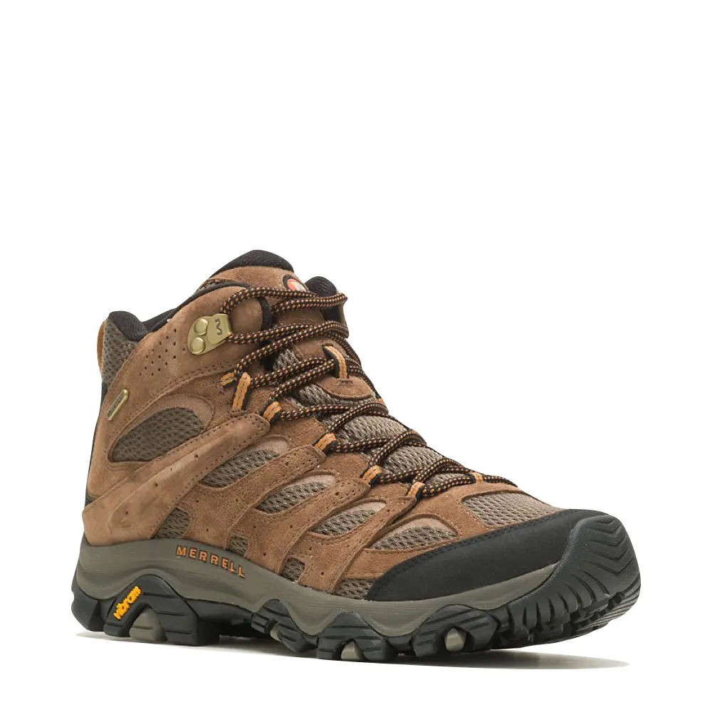 Chaussures de randonnée imperméables Merrell Moab 3 Mid pour homme en marron terre