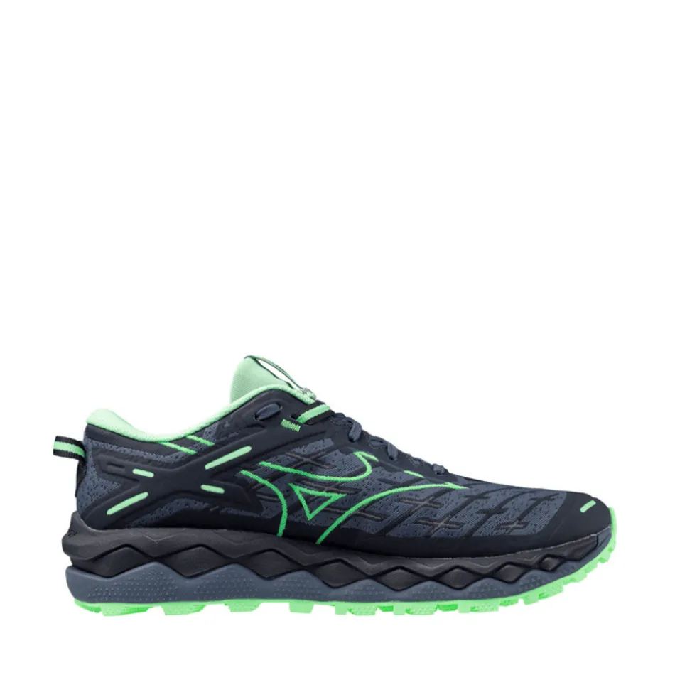 Chaussures de course Mizuno Wave Mujin 10 pour hommes en indigo vintage/menthe néo/encre d'Inde SS25