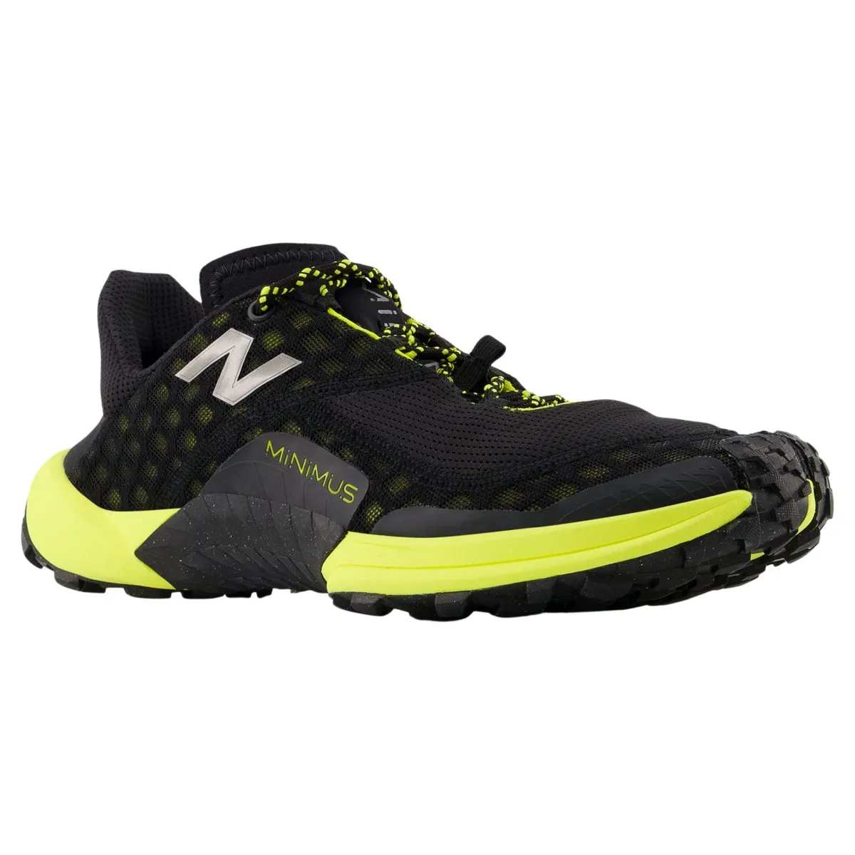 New Balance Chaussures de Trail Minimus pour Homme Noir/Luciole/Gingembre Citron