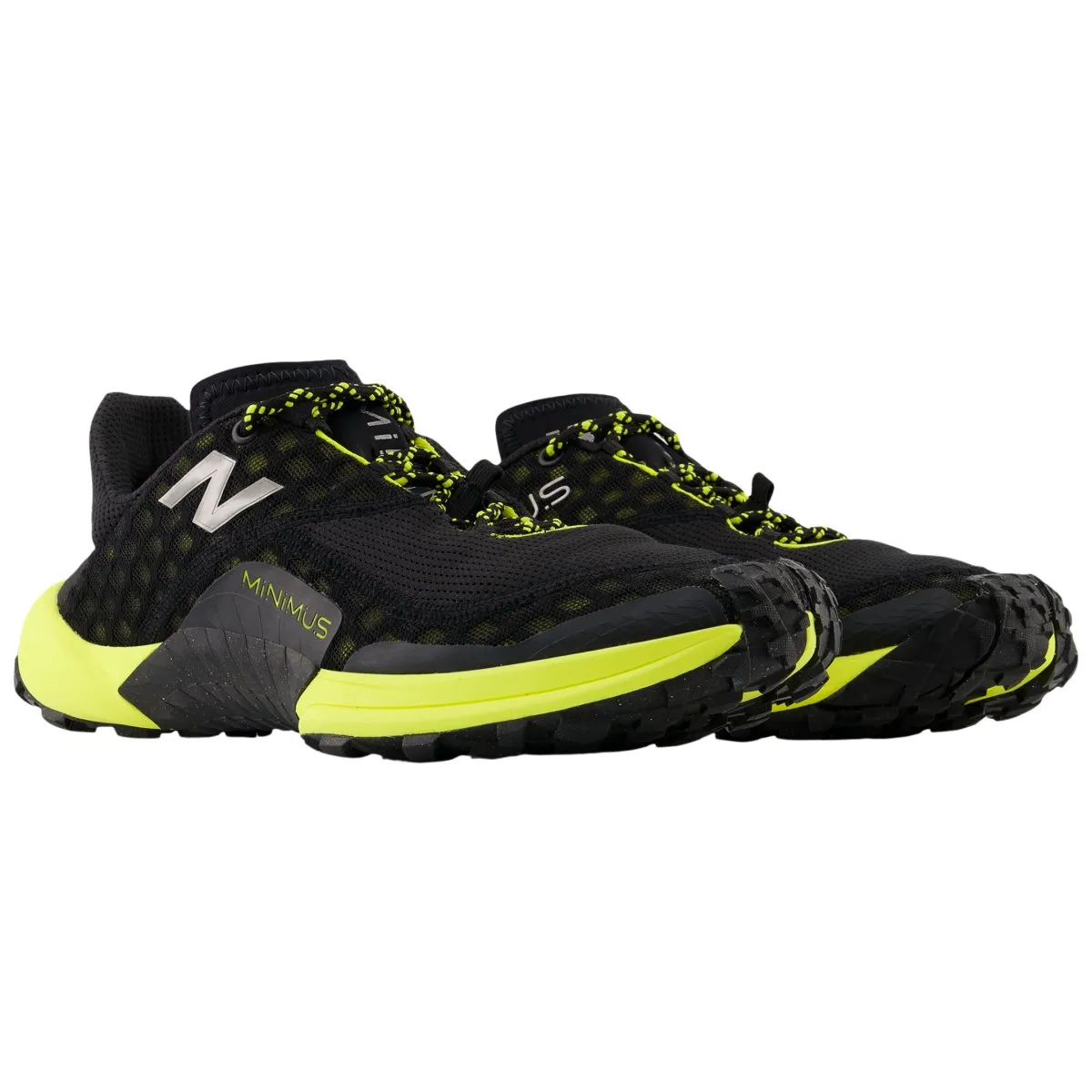 New Balance Chaussures de Trail Minimus pour Homme Noir/Luciole/Gingembre Citron