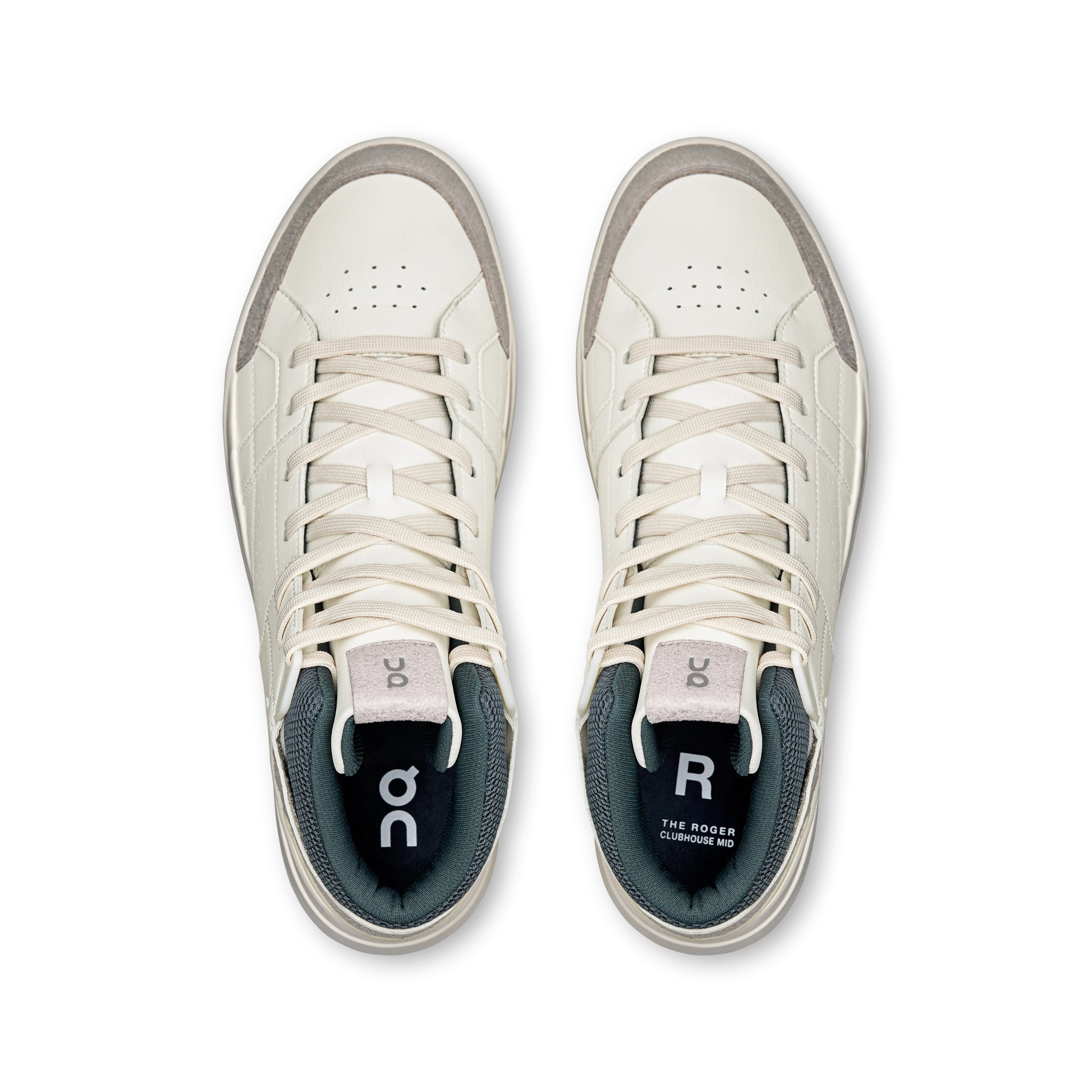 Chaussures On Running The Roger Clubhouse Mid pour Homme - Blanc / Vert Sapin