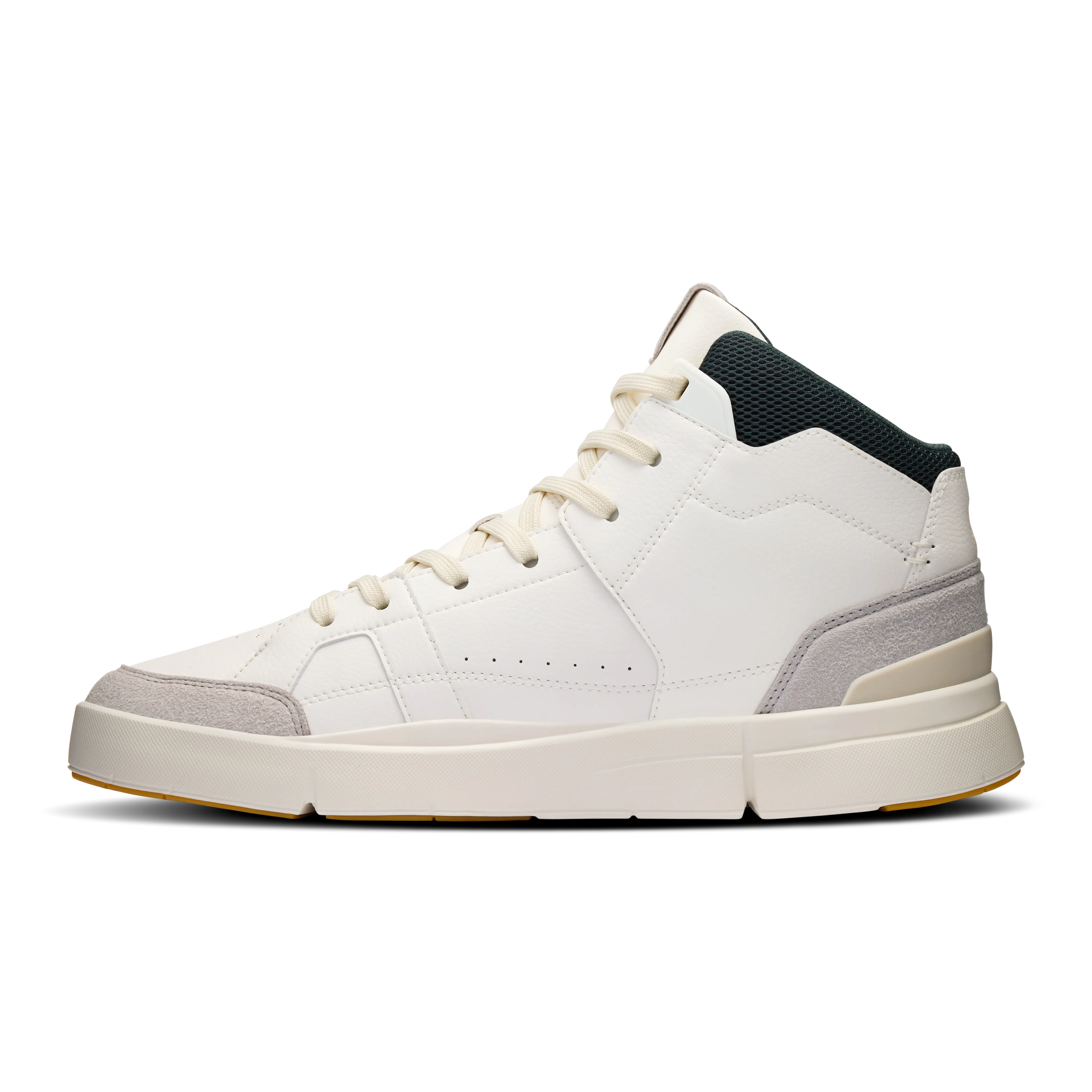 Chaussures On Running The Roger Clubhouse Mid pour Homme - Blanc / Vert Sapin