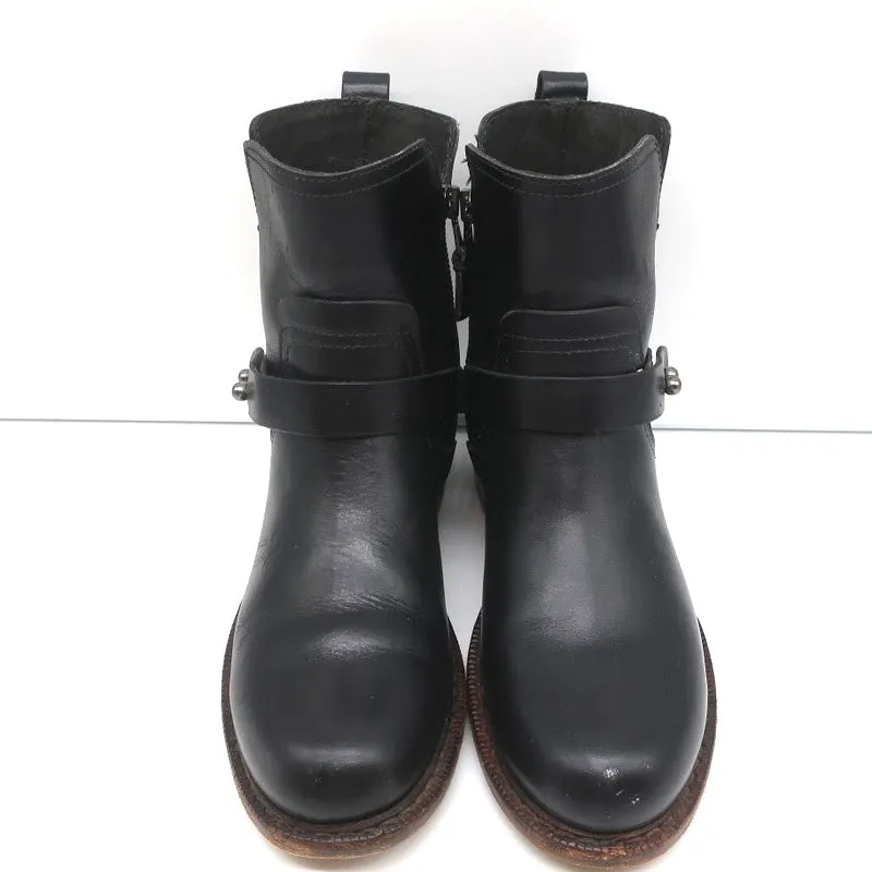 Bottes Moto Rag & Bone Ashford en Cuir Noir Taille 36 Bottes Plates à la Cheville