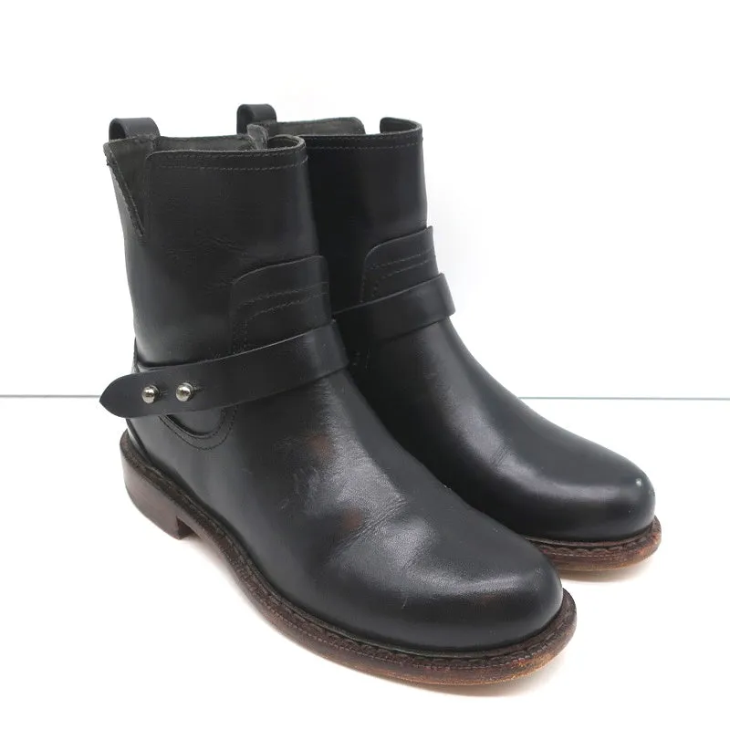 Bottes Moto Rag & Bone Ashford en Cuir Noir Taille 36 Bottes Plates à la Cheville