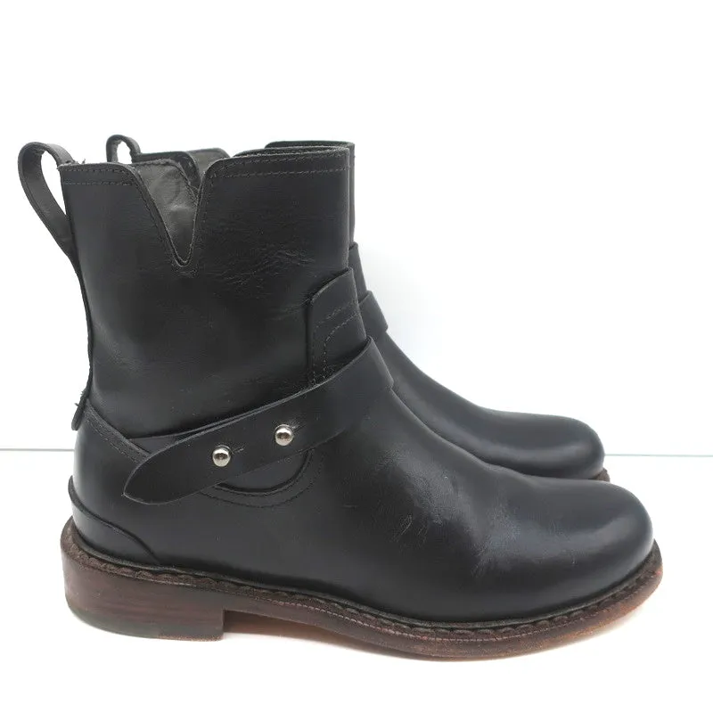 Bottes Moto Rag & Bone Ashford en Cuir Noir Taille 36 Bottes Plates à la Cheville
