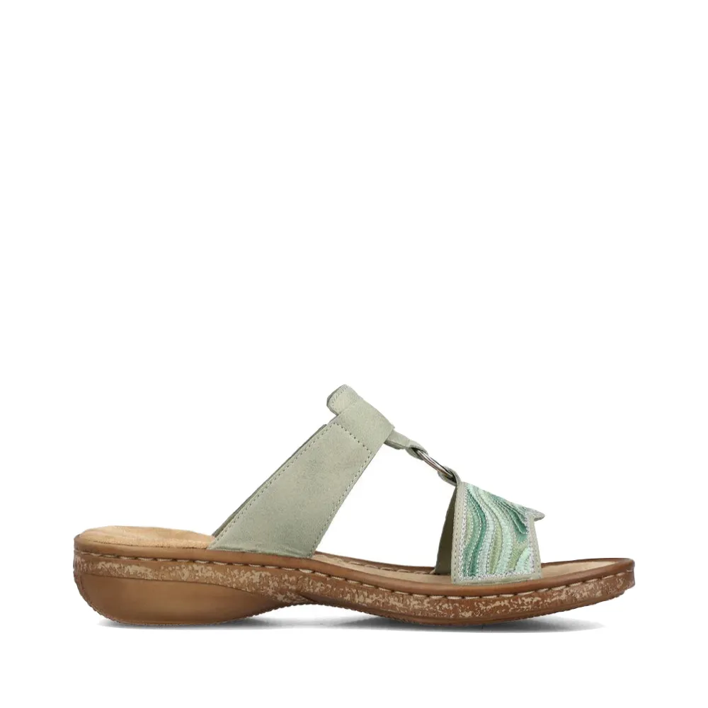 Rieker Sandales femme Regina 29 en pistache menthe