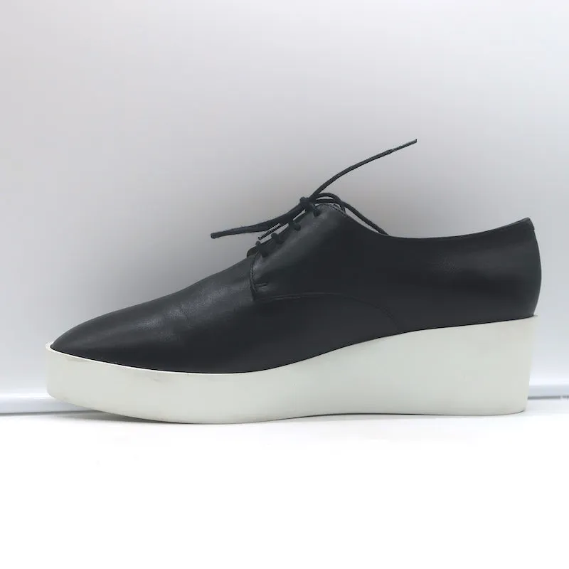 Robert Clergerie Lindsey Plateforme Wedge Oxfords Cuir Noir Taille 41