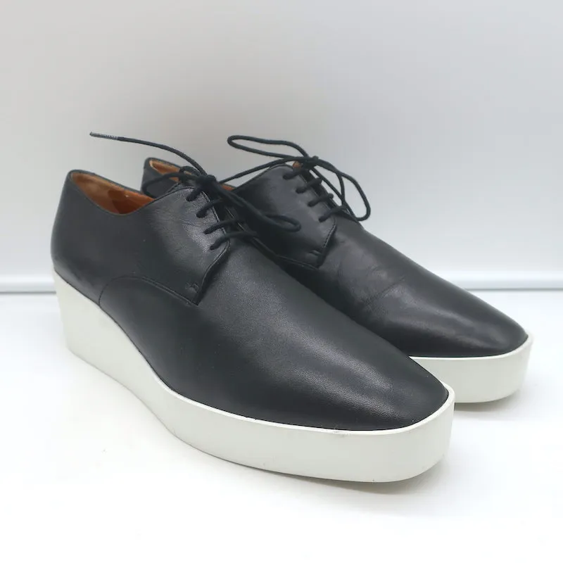 Robert Clergerie Lindsey Plateforme Wedge Oxfords Cuir Noir Taille 41