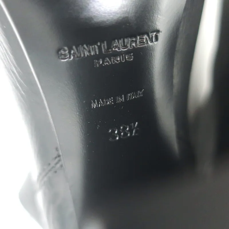 Bottes western cheville coupées Saint Laurent Jodie 105 en cuir noir taille 38.5
