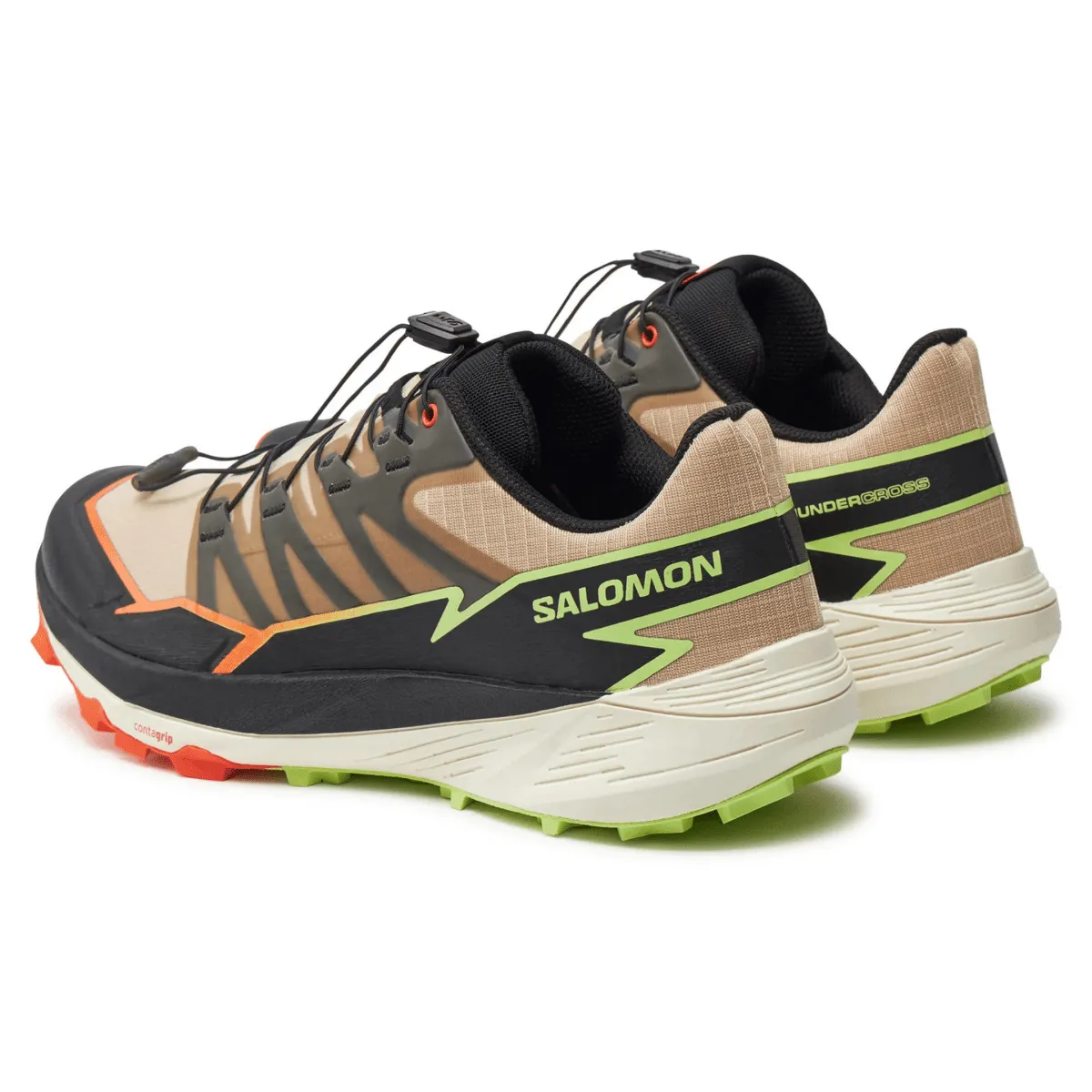 Salomon Thundercross Safari pour Homme Rouge Orange/Vert Vif