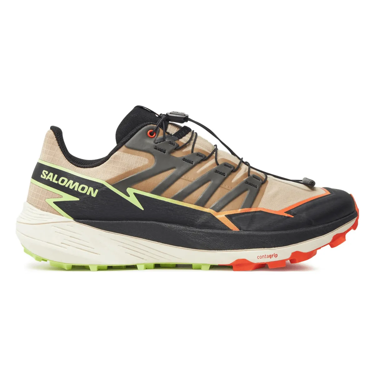 Salomon Thundercross Safari pour Homme Rouge Orange/Vert Vif