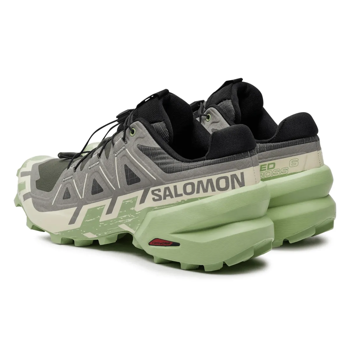 Salomon Femme Speedcross 6 Castlerock/Vanille Glacée/Vert Fumé