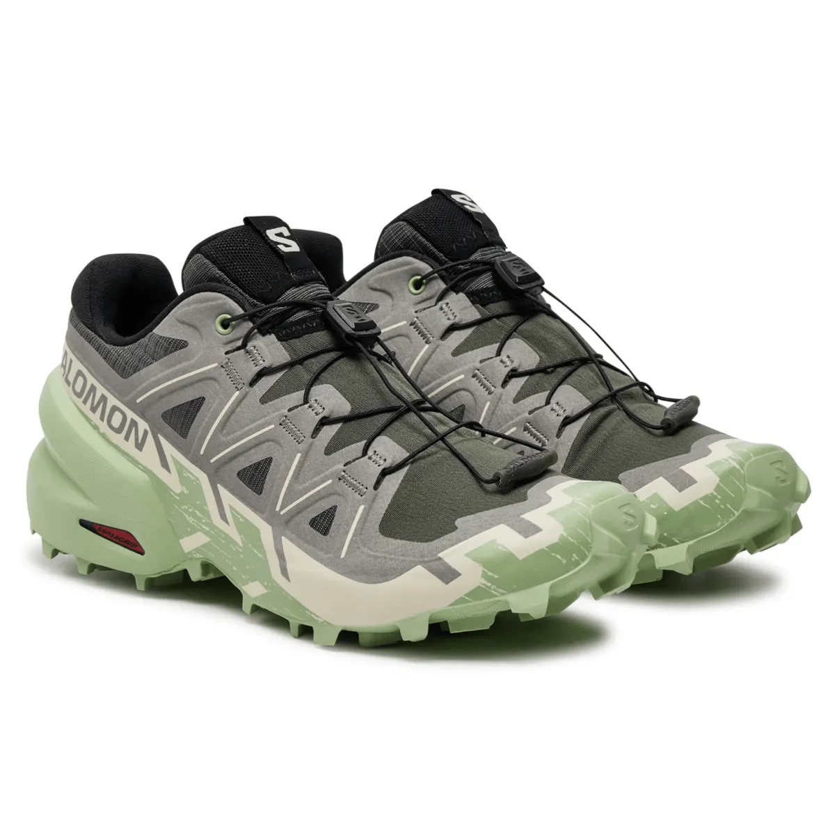 Salomon Femme Speedcross 6 Castlerock/Vanille Glacée/Vert Fumé
