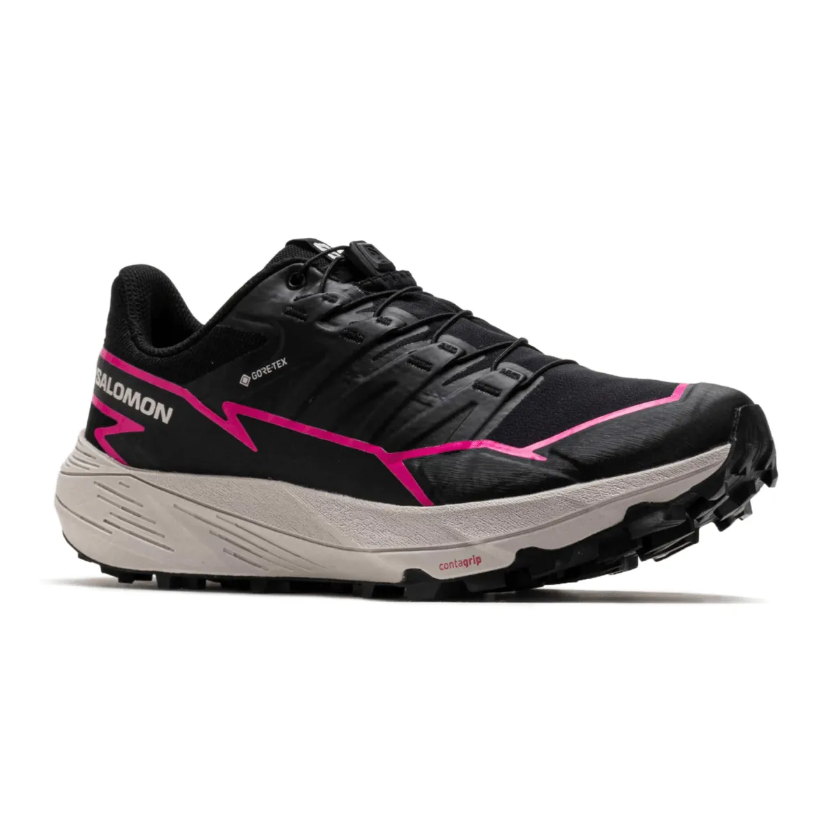 Salomon Thundercross Gore-Tex pour Femme Noir/Rose Fluorescent