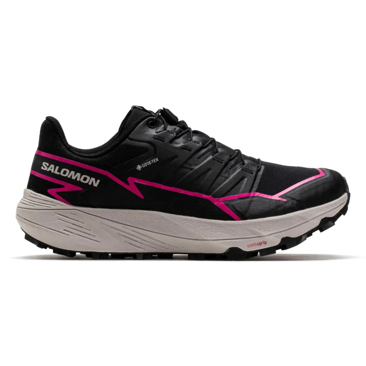 Salomon Thundercross Gore-Tex pour Femme Noir/Rose Fluorescent