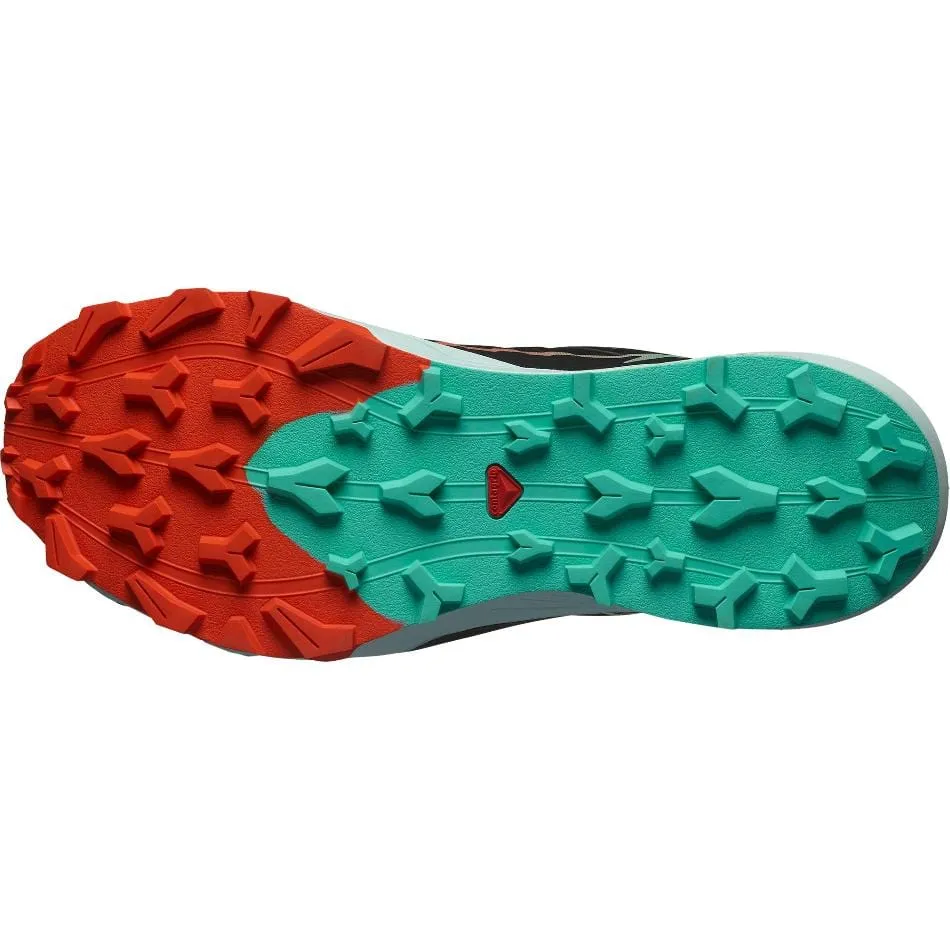 Chaussures de trail Salomon pour femme Thundercross en Noir/Cerise Tomate/Vert Électrique
