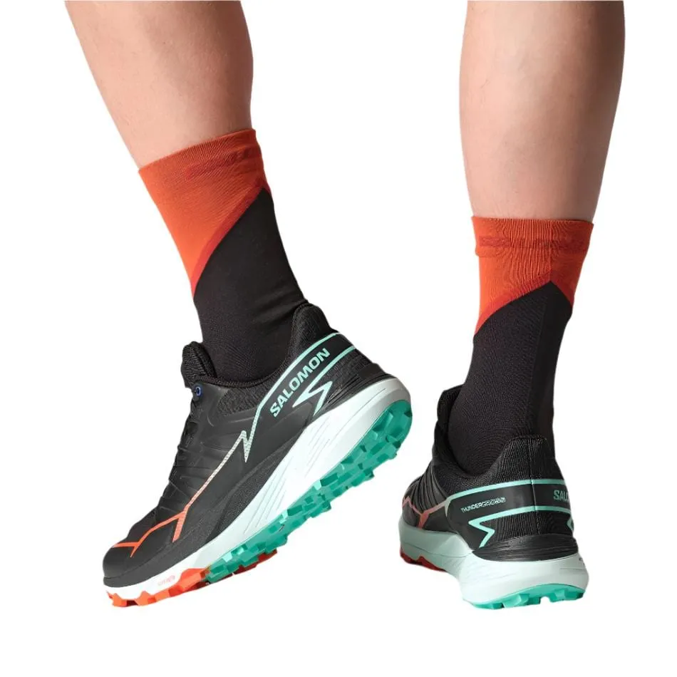 Chaussures de trail Salomon pour femme Thundercross en Noir/Cerise Tomate/Vert Électrique