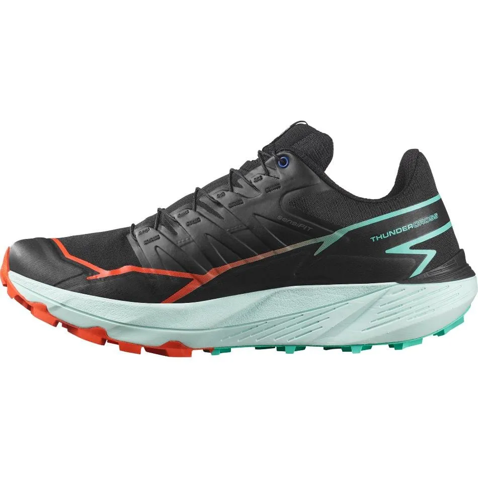 Chaussures de trail Salomon pour femme Thundercross en Noir/Cerise Tomate/Vert Électrique