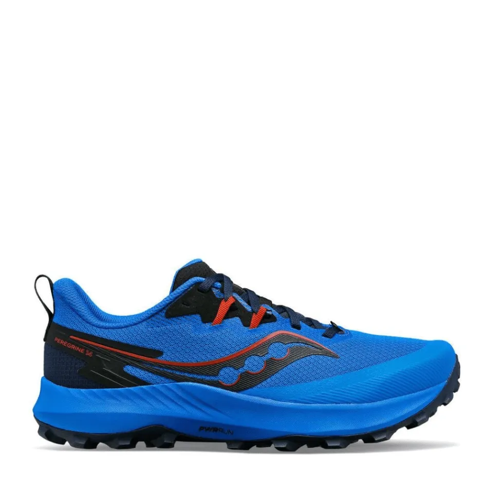 Chaussures de course Saucony Peregrine 14 pour hommes Cobalt/Noir SS24