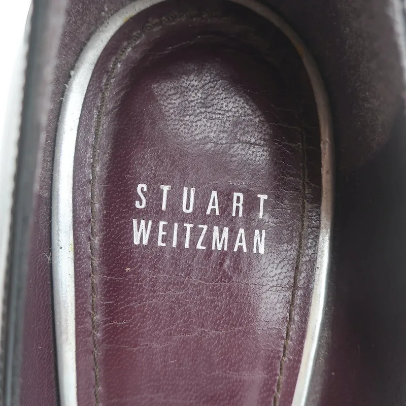 Stuart Weitzman Escarpins Stuart Pumps en Cuir Verni Noir Pointure 9.5 N à Bout Pointu et Talons