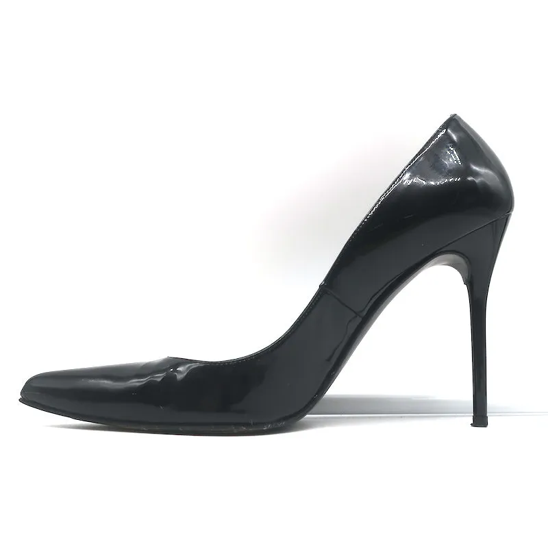 Stuart Weitzman Escarpins Stuart Pumps en Cuir Verni Noir Pointure 9.5 N à Bout Pointu et Talons