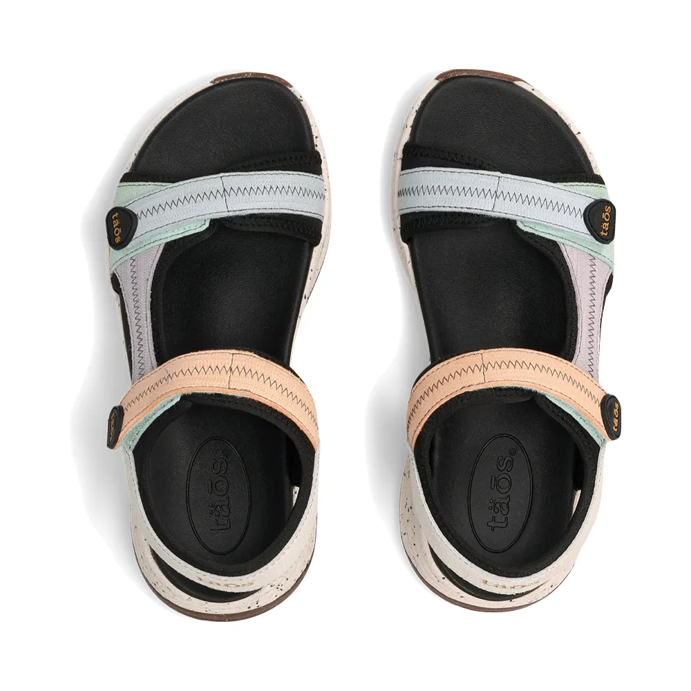Sandale Super Latérale pour Femme Taos en Multi Rétro Embossé