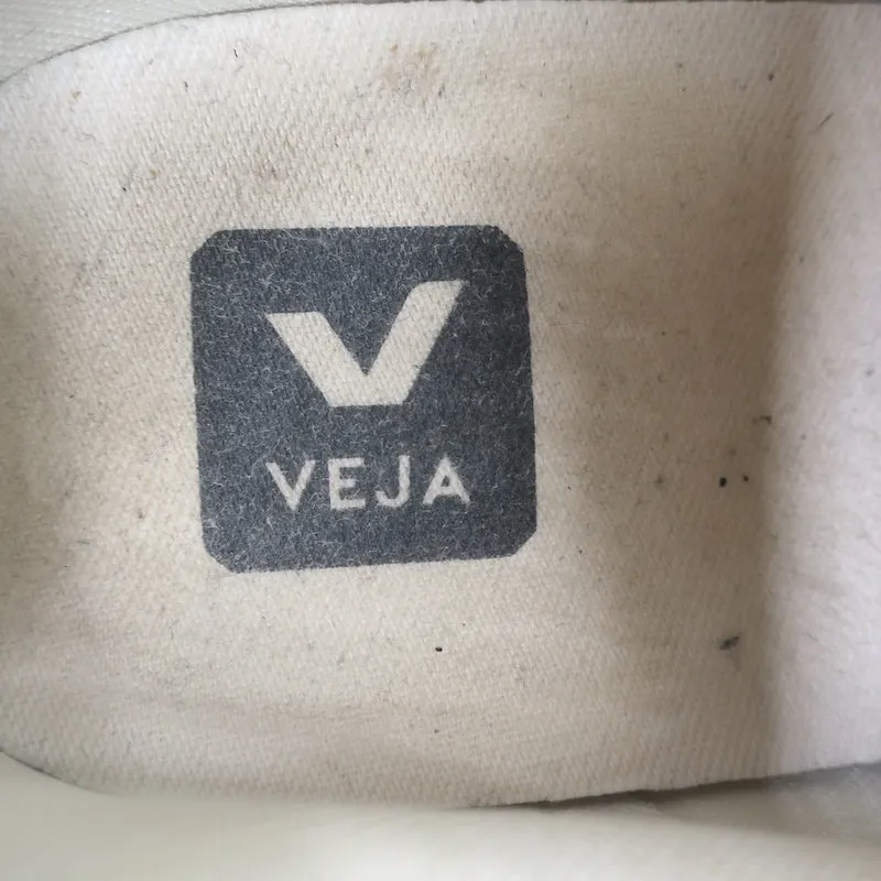 VEJA Esplar Logo Sneakers Basses en Cuir Blanc et Vert Absinthe Taille 38