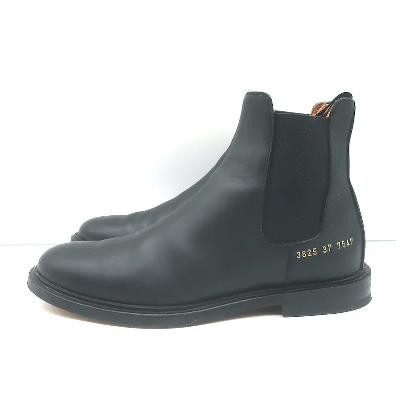 Bottes Chelsea femme par Common Projects en cuir noir taille 37, bottes plates à la cheville
