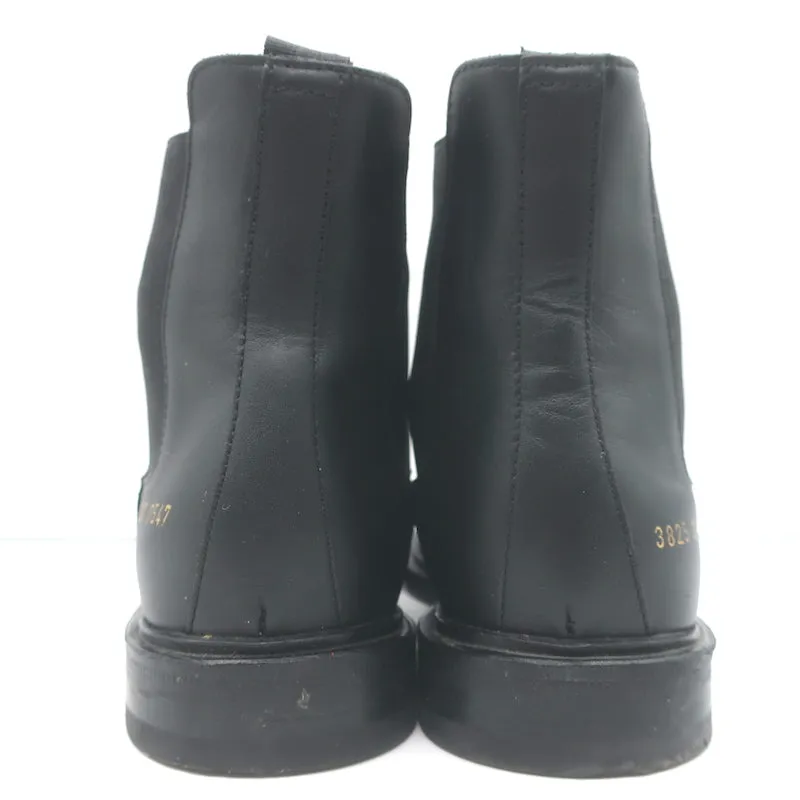 Bottes Chelsea femme par Common Projects en cuir noir taille 37, bottes plates à la cheville