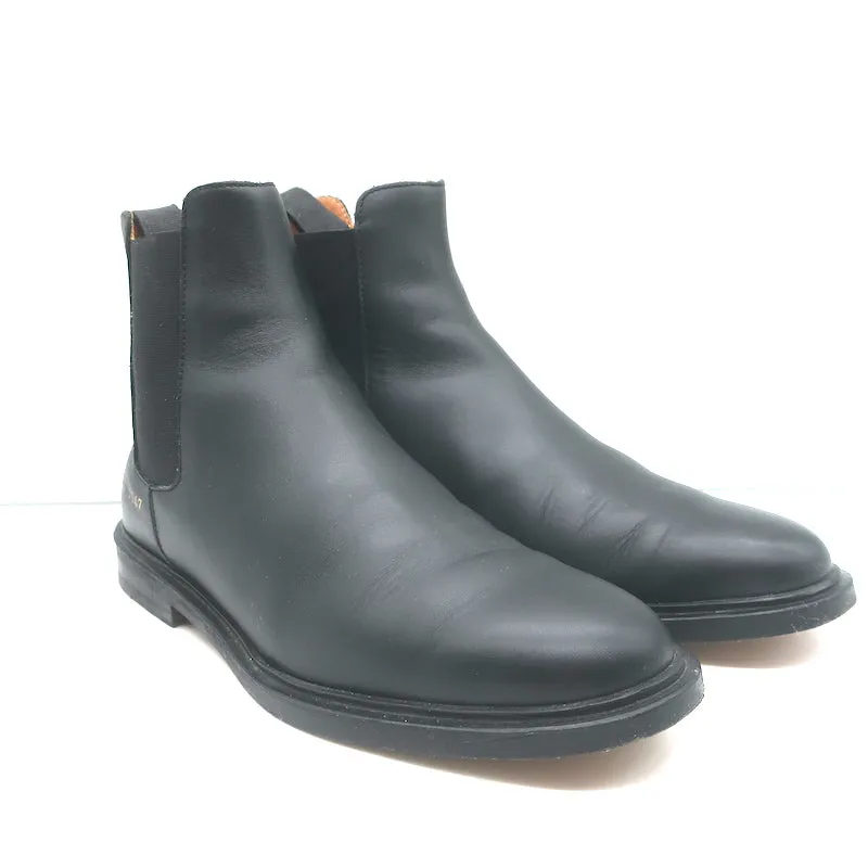 Bottes Chelsea femme par Common Projects en cuir noir taille 37, bottes plates à la cheville
