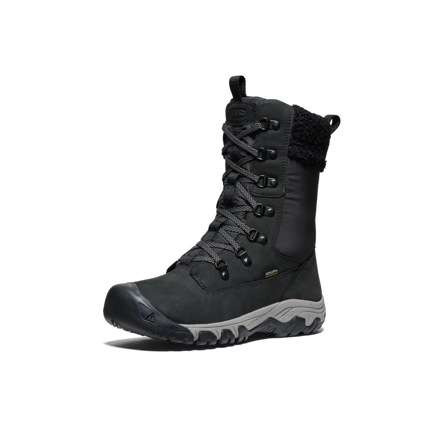 Bottes hautes imperméables Greta pour femme | Noir/Noir