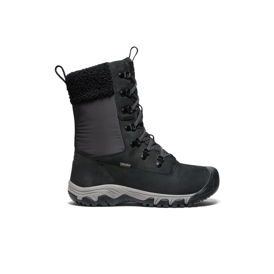 Bottes hautes imperméables Greta pour femme | Noir/Noir