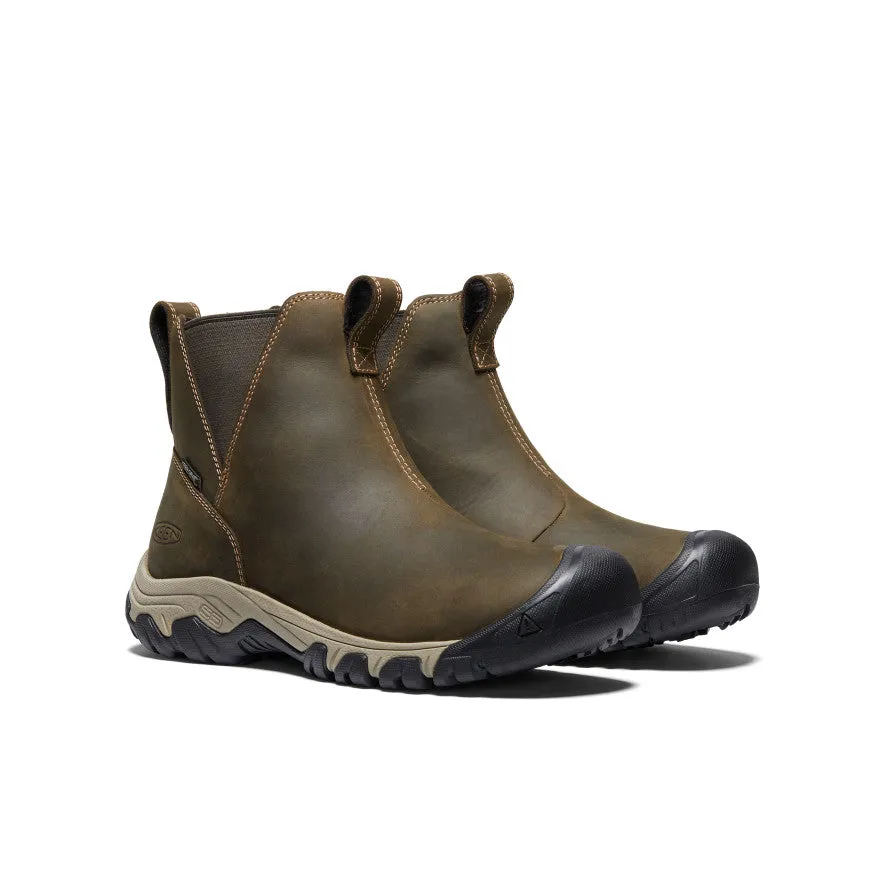Bottes Chelsea imperméables Greta pour femmes | Vert olive/Gris taupe