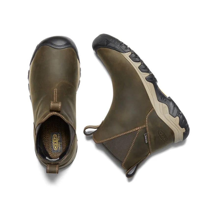 Bottes Chelsea imperméables Greta pour femmes | Vert olive/Gris taupe