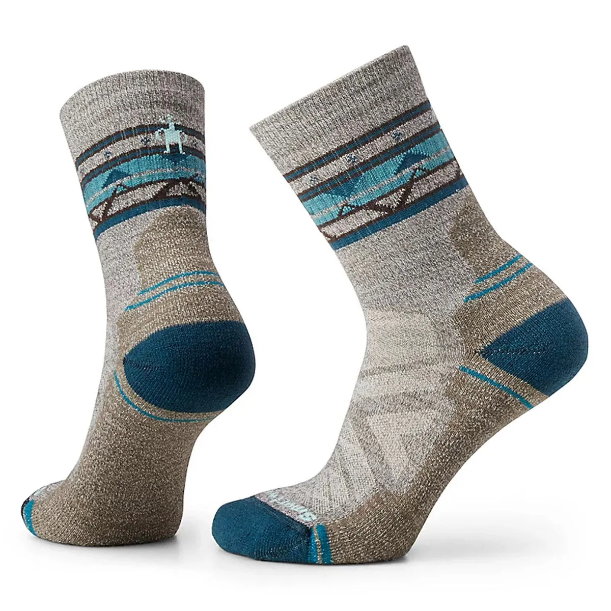 Chaussettes Mi-Mollet Femme Randonnée Léger Coussins Zig Zag Vallée