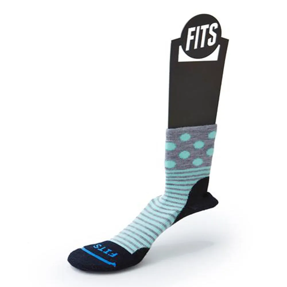 Chaussettes quart de trail performance pour femmes à rayures polka