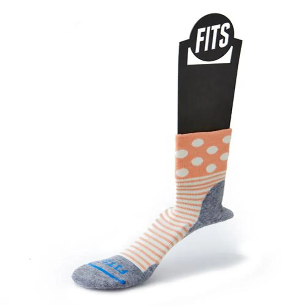 Chaussettes quart de trail performance pour femmes à rayures polka