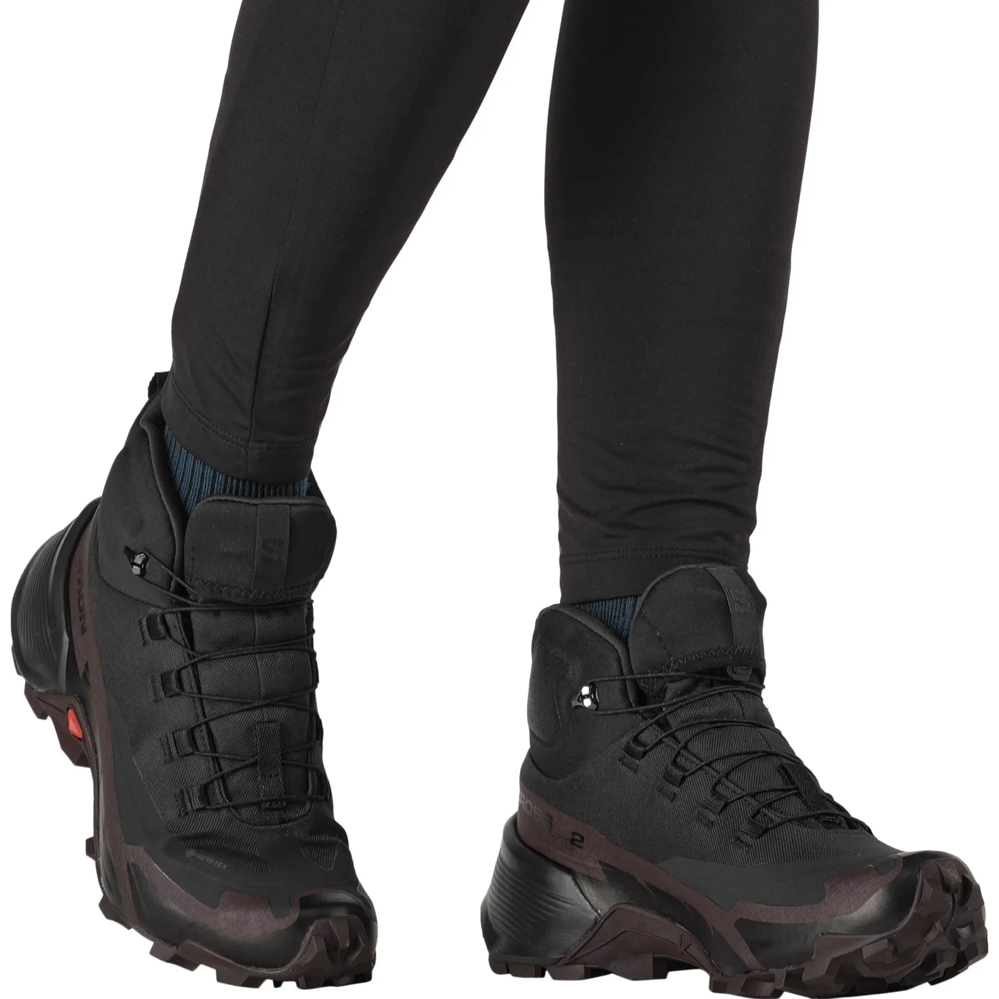 Bottes de randonnée Salomon Cross Hike 2 Mid GORE-TEX pour femme Noir/Chocolat Prune