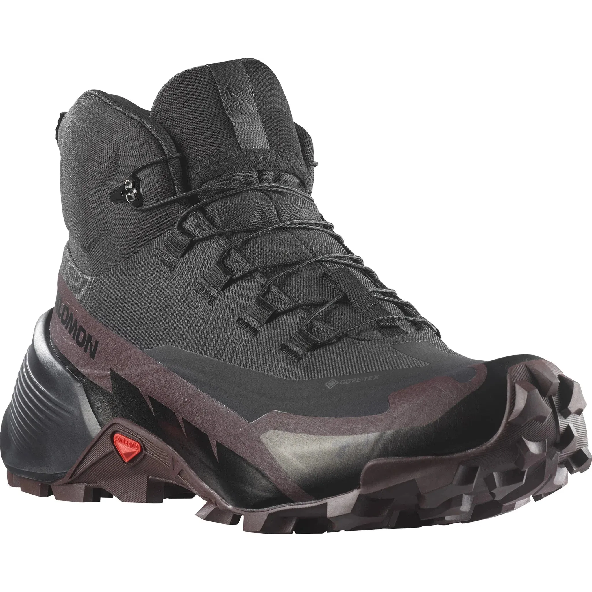 Bottes de randonnée Salomon Cross Hike 2 Mid GORE-TEX pour femme Noir/Chocolat Prune
