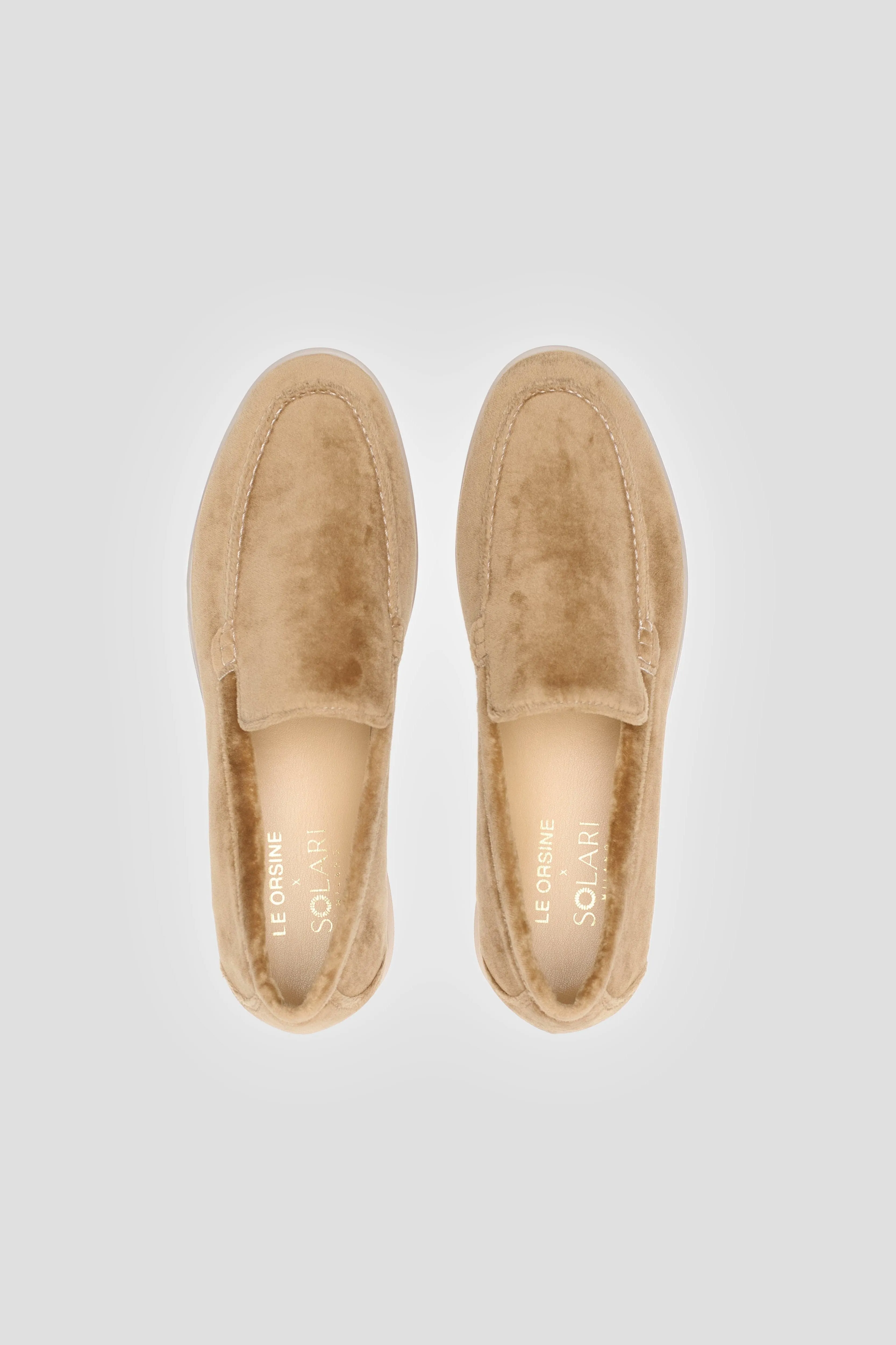 Mocassins en Velours Végétalien pour Femmes | Taupe